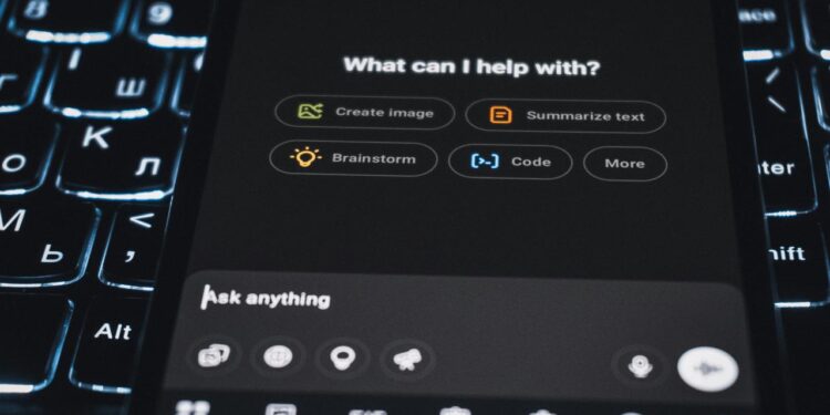 A smartphone is showing an ai assistant's interface.